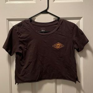 Faded Black BillaBong Cropped T-Shirt